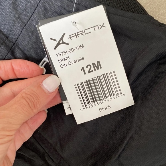 Arctix Baby Chest High Snow Bib Overalls Ski Snow Pants New Size 12M Black - Picture 3 of 5